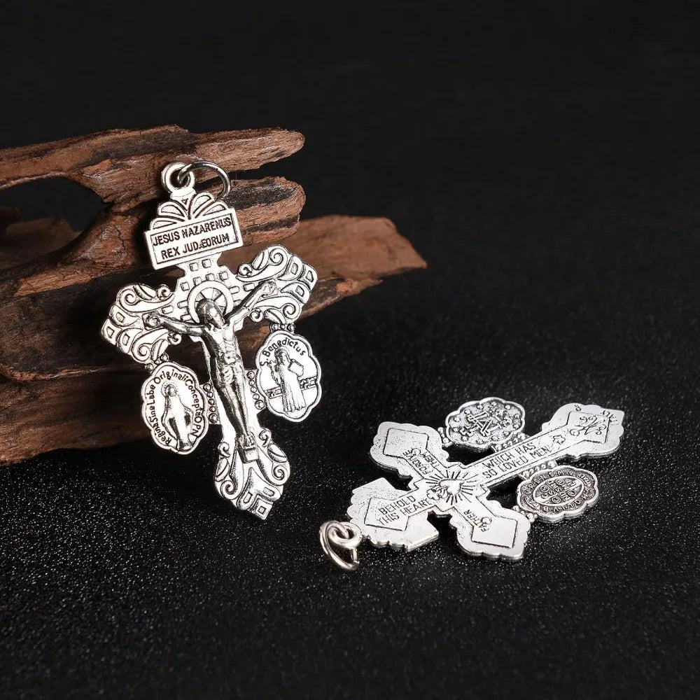 1/3/6PCS Alloy Catholic Crucifixes Multipurpose Catholic Things Meaningful Pardon Crucifix High Quality Crosses for Rosarie