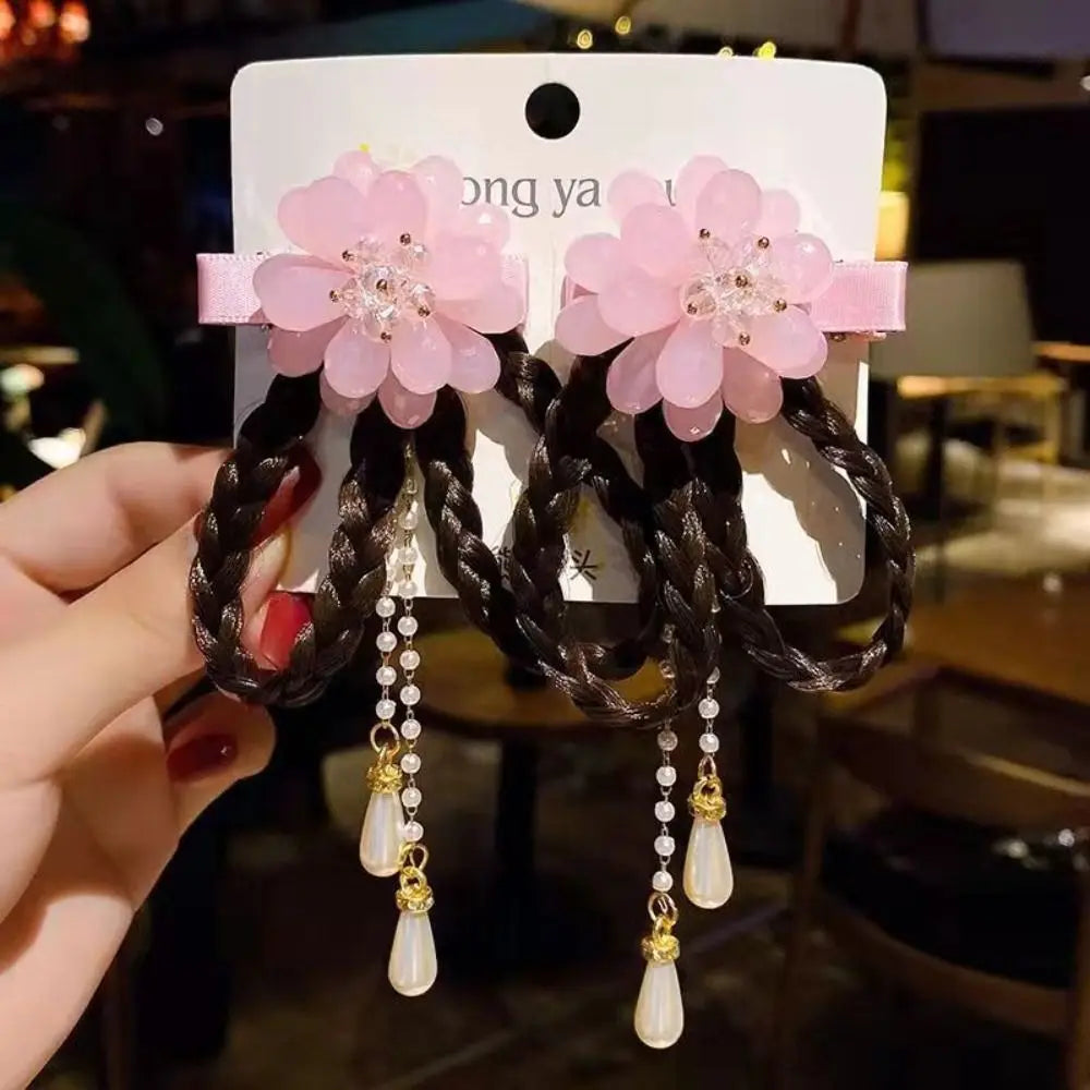 Duckbill Clip Bowknot  Hair Clip Wig Braid Head Wear Ancient Style  Hairpin Children Hair Clip Women Hair Accessories