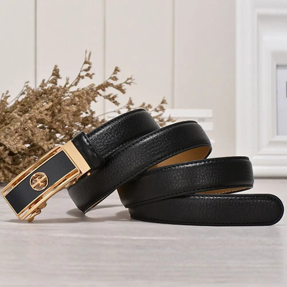 Women Belt Luxury Famous Designer Brand Real Genuine Leather Strap Automatic Buckle Belts Waistband
