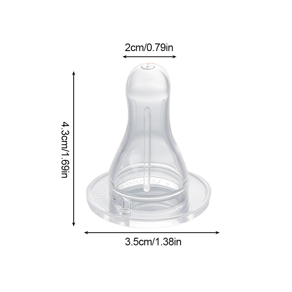 Baby Silicone Pacifier Wide Neck Soft Spiral Teat Nipple Circle Hole Cross Hole Baby Care Bottles Natural Flow Nipples BPA Free