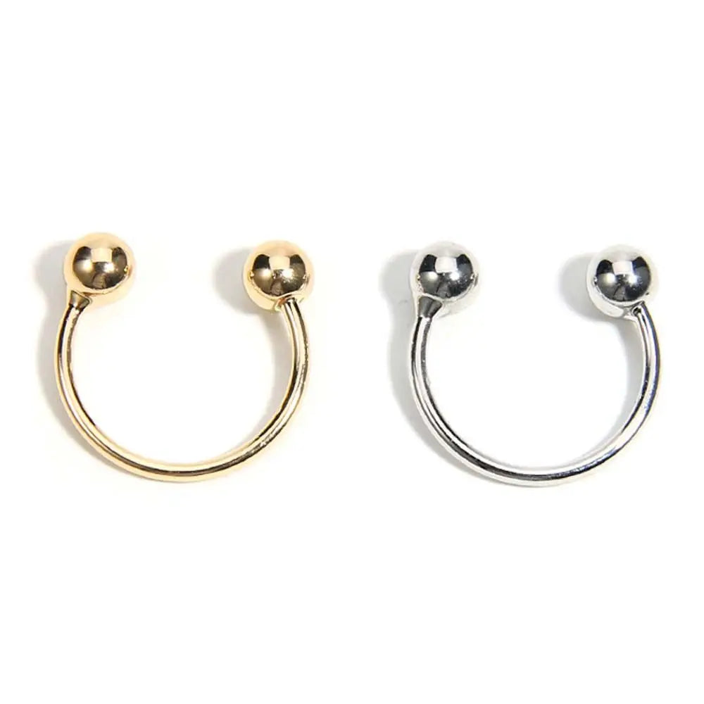 Punk Fashion Wedding Women Silver Gold Knuckle Copper Double Ball Copper Ring Jewelry Unisex Rings Joint Ring