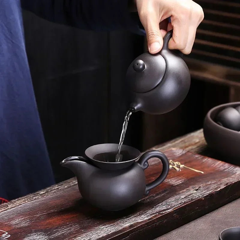 Purple Clay Chinese Kung Fu Tea Set Yixing Teapot  Tea Pot Cup Zisha Gaiwan Tea Kettles Ceremony Drinkware Teaware Set
