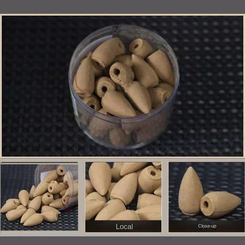 Natural Waterfall Incense Cones Reflux Tower Incense for Burner Smoke Backflow Cone Fragrance Jasmine Lavender Aromatherapy