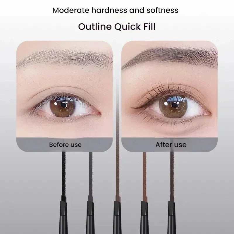 5 Colors Eyebrow Pencil Waterproof Natural Long Lasting Smooth Fill Fluff Blendable High Pigment Brow Pencil Eye Makeup Cosmetic