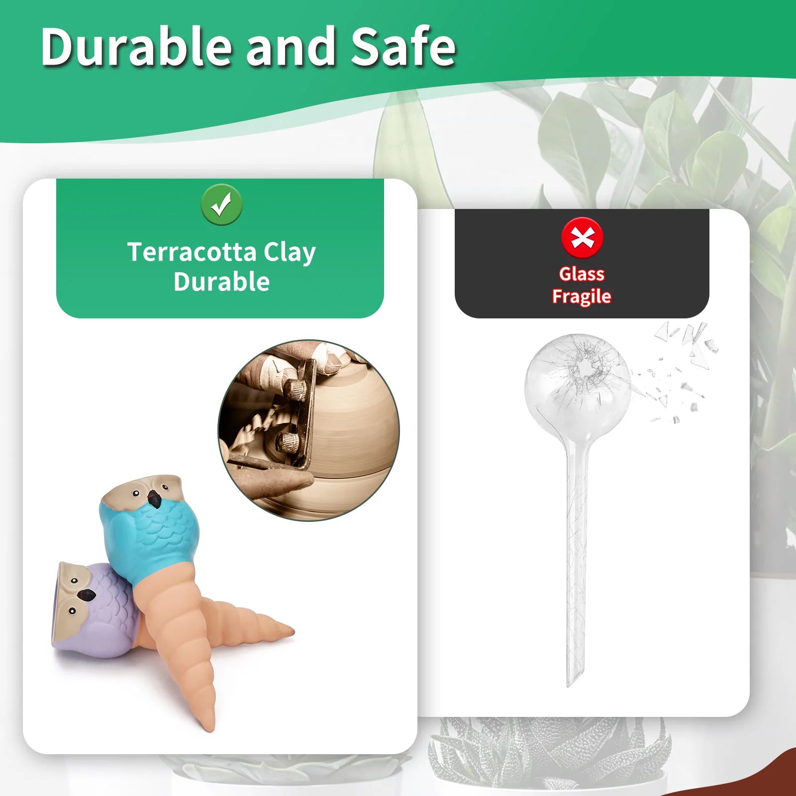 Terracotta Watering Spikes Self Watering System Drip Irrigation Auto Water Irrigation Clay Automatic Waterer Gadgets For garden