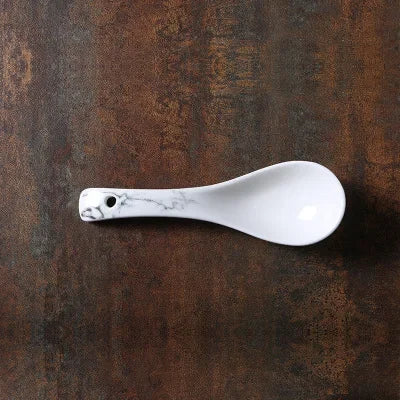 Ceramics Tableware Nordic Marbling Multiple Size Round Oval Plate Bowl Dish Pot Spoon Household Kitchen Supplies Dinnerware