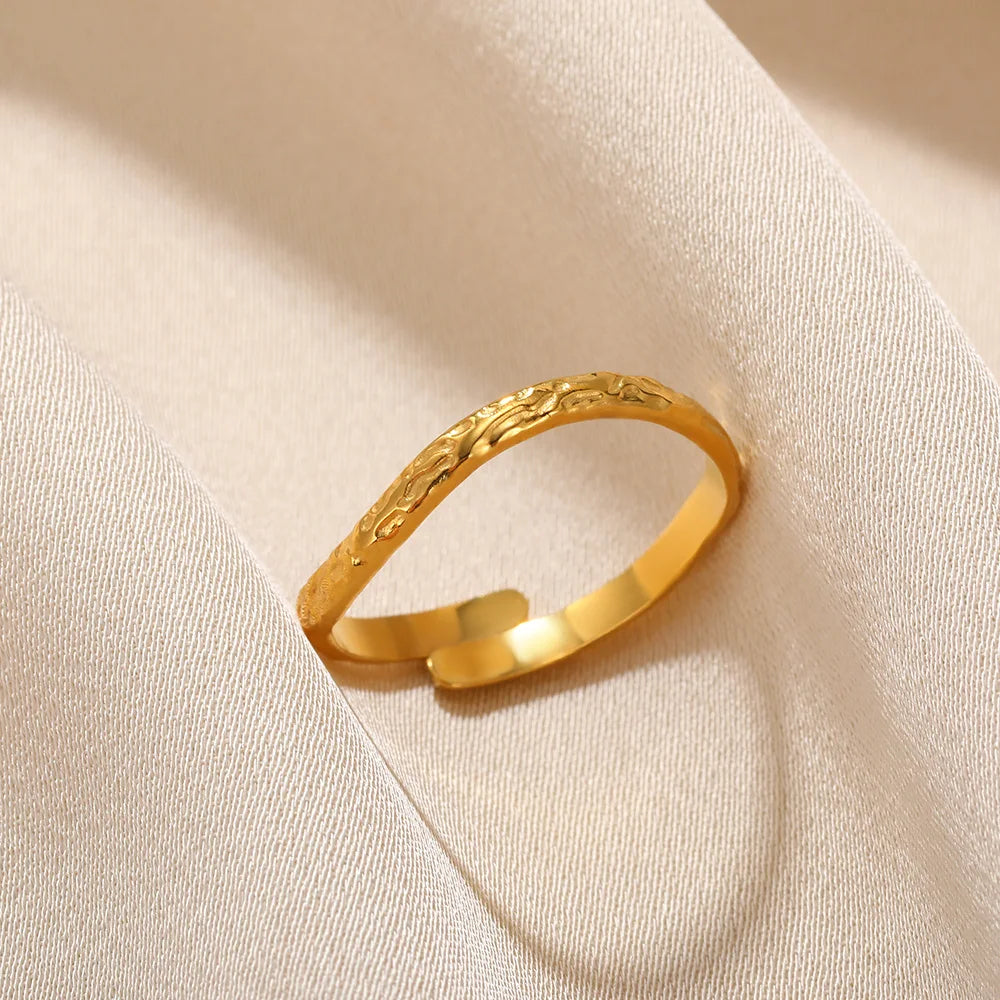 Retro Stainless Devil's Eye Rings For Women Men Punk Sun Adjustable Opening Ring Hipster Minimalist Round Heart Ring Jewelry New