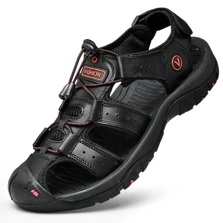 Summer Men Sandals Genuine Leather Mens Casual Shoes Outdoor Men Leather Sandals for Men Beach Shoes
