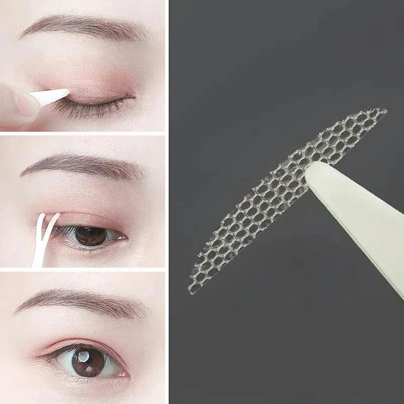 240Pcs/Lot Double Fold Eyelid Tape Sticker Lace Nature Clear Stripe Self-adhesive Natural Eye Makeup Make Up with Tool Wholesale