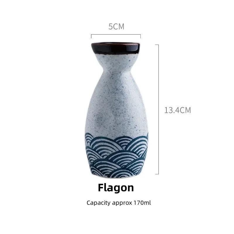 Japanese Sake Jug Wine Cup Ceramic Sake Sets Home Chinese Baijiu Wine Warmer Dispensing Tool House Warming Gifts