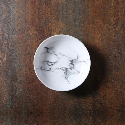 Ceramics Tableware Nordic Marbling Multiple Size Round Oval Plate Bowl Dish Pot Spoon Household Kitchen Supplies Dinnerware