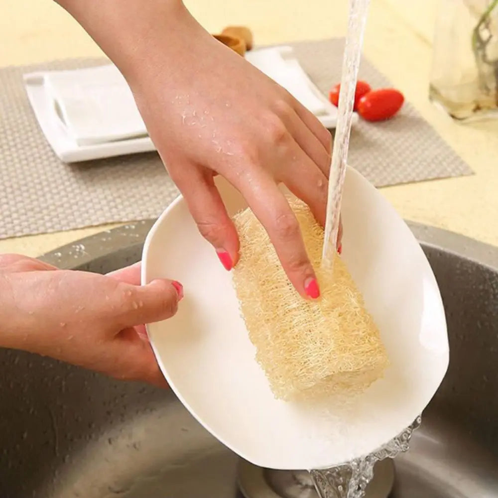 Natural Loofah Luffa Sponge Long Non-stick Dishwashing Artifact Ecological Planting Good Absorbency Body Shower Sponge