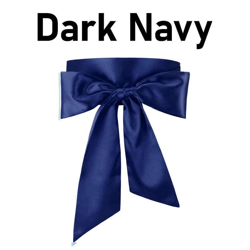 Women Sash Belt for Bow Dress Long Satin Waist Belt for Wedding Party Special Occasion
