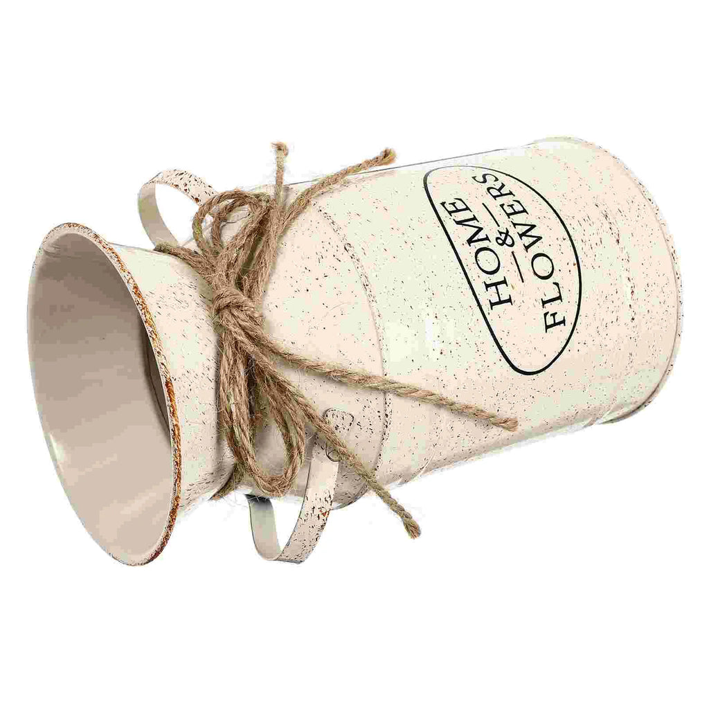 Flowerpot Bucket Delicate Iron Home Decor Retro Style Photo Prop Kettle Container Display Large