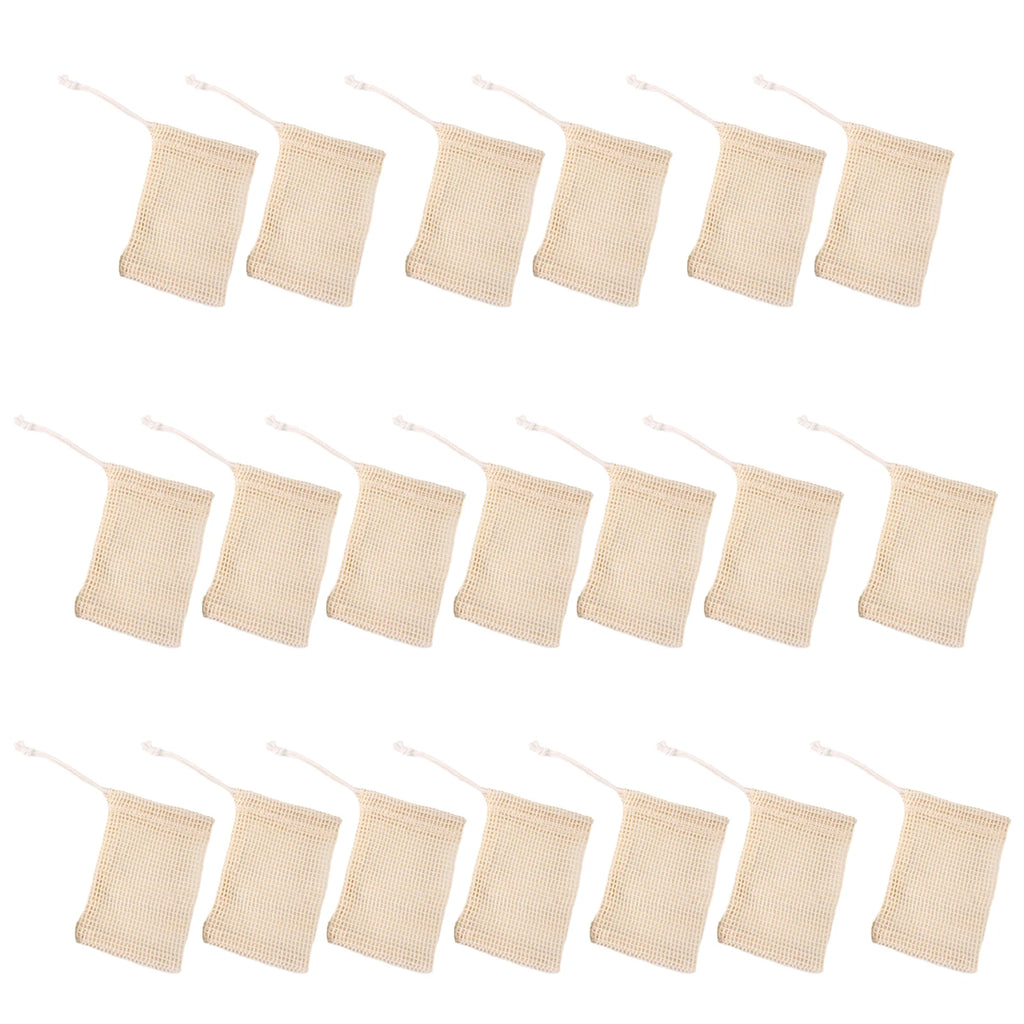 1-20pcs Natural Sisal Soap Bags Shower Bath Exfoliating Soap Saver Pouch Holder for Bath & Shower Use Soap Packaging Mesh Bags ﻿