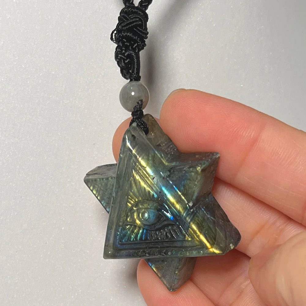 Gem Pendant Natural Stone Irregular Shape Bead Purple Blue Labradorite Necklace Pendant for Women Men Jewelry Gift 1Pcs