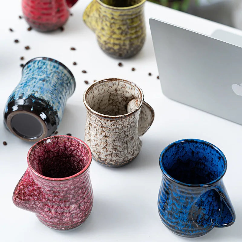 Ceramic  Makeup Cup High Beauty Water Cup   Couple Cup Latte Cup Warm Hand Cup