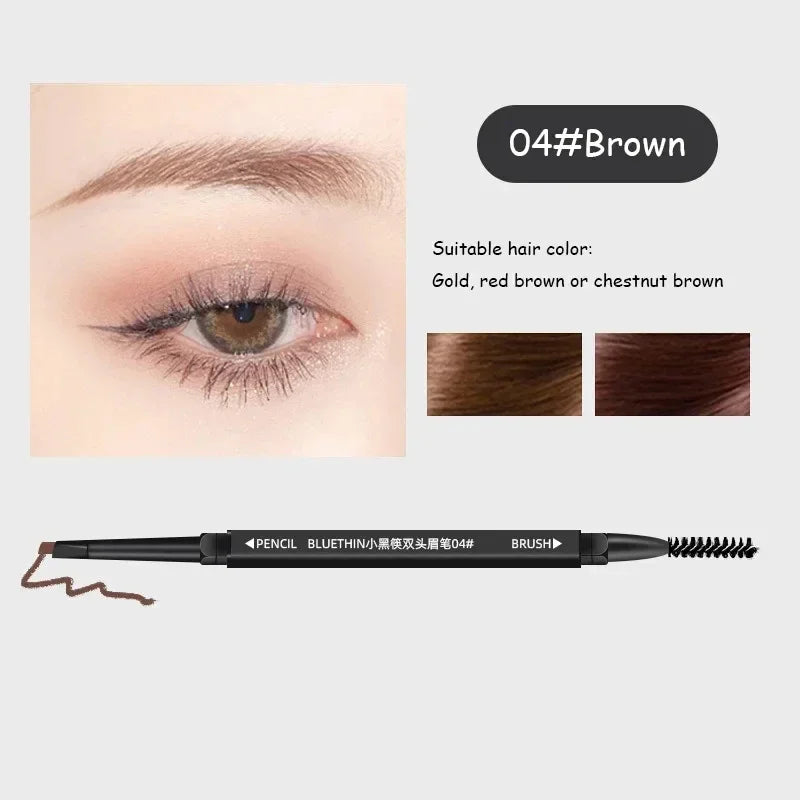5 Colors Eyebrow Pencil Waterproof Natural Long Lasting Smooth Fill Fluff Blendable High Pigment Brow Pencil Eye Makeup Cosmetic