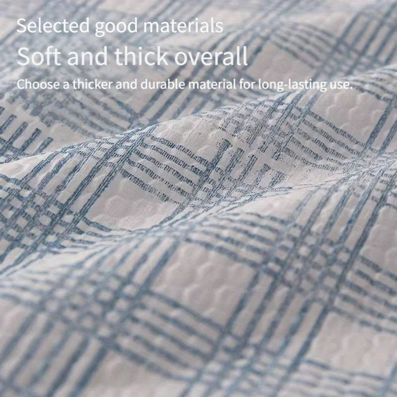 1 Roll of Multi-purpose Blue Checkered Lazy Cloth - Wet and Dry, Highly Absorbent Kitchen Cleaning Cloth