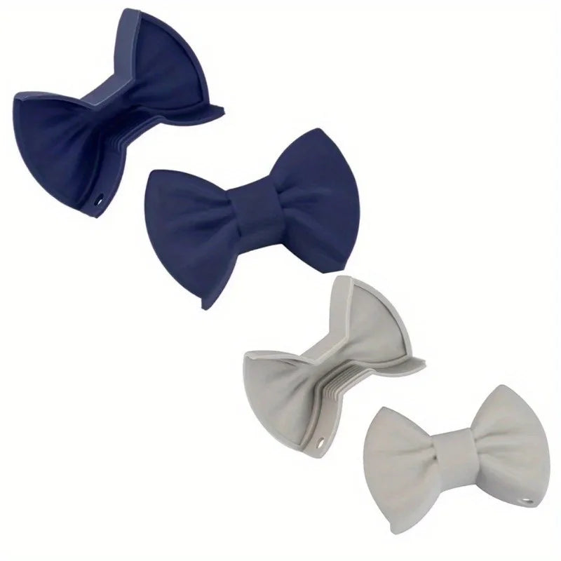 Kitchen Pot Clip Anti Scald Non-slip Handle Cover Creative Cooking Oven Glove Pot Clip Kitchen Gadgets Bow Shape Design Bowknot