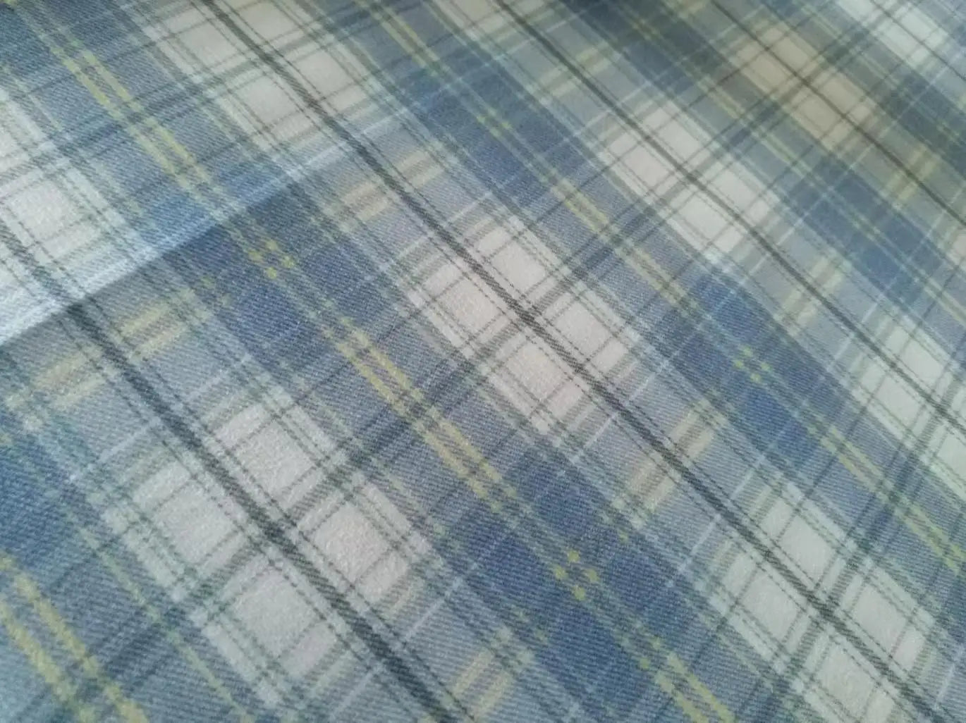 INS Plaid Table Cloth Japanese Fresh Checkered Tablecloth Bedroom Dormitory Dressing Table Mat Rectangular Desk Decor