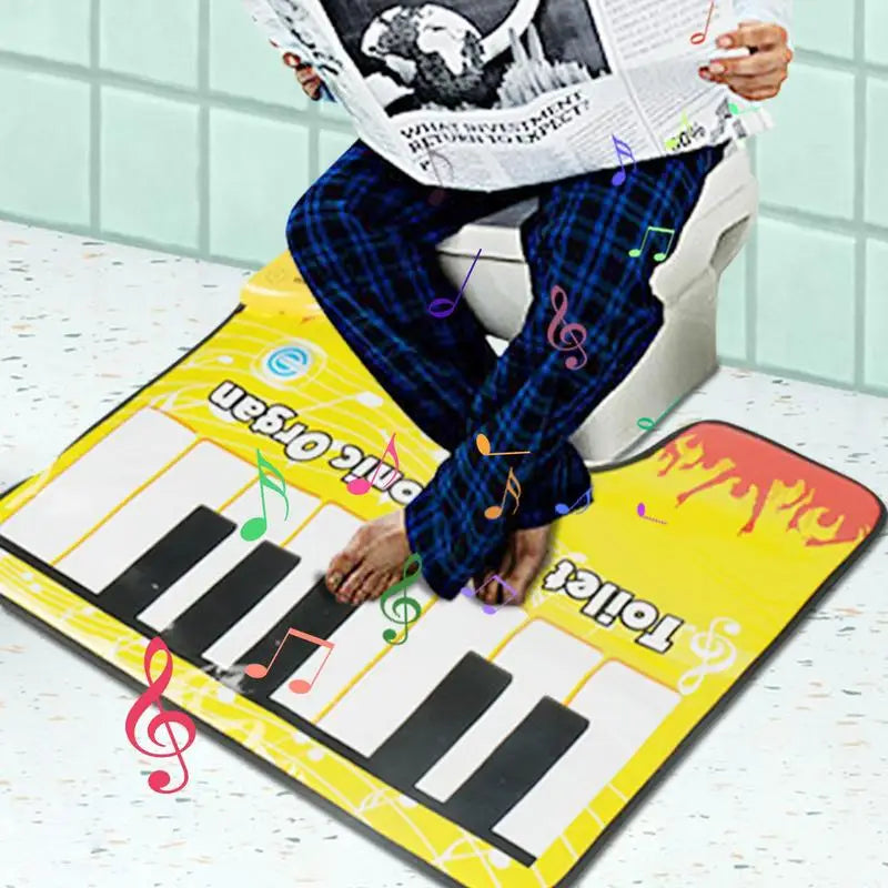 Toilet Mats For Bathroom Creative Toilet Piano Carpet Mat Gags & Practical Joke Toys For Boys Girls Kid For Toilet Bathroom Dorm