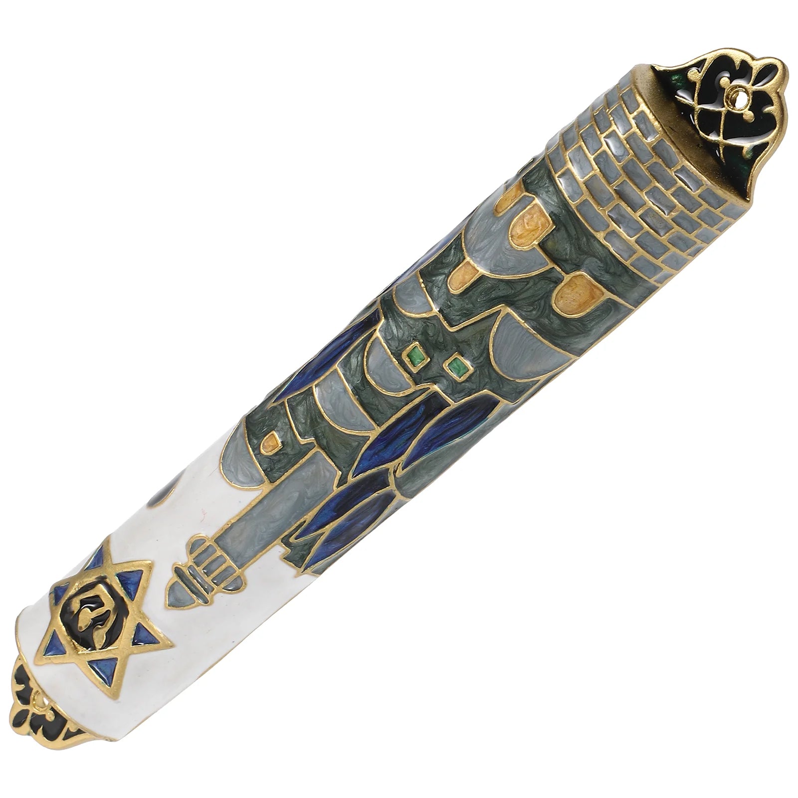 Doorpost Scroll Mezuzah Decor Symbols Prayer Scripture House Metal Craft Judaica Religious Retro