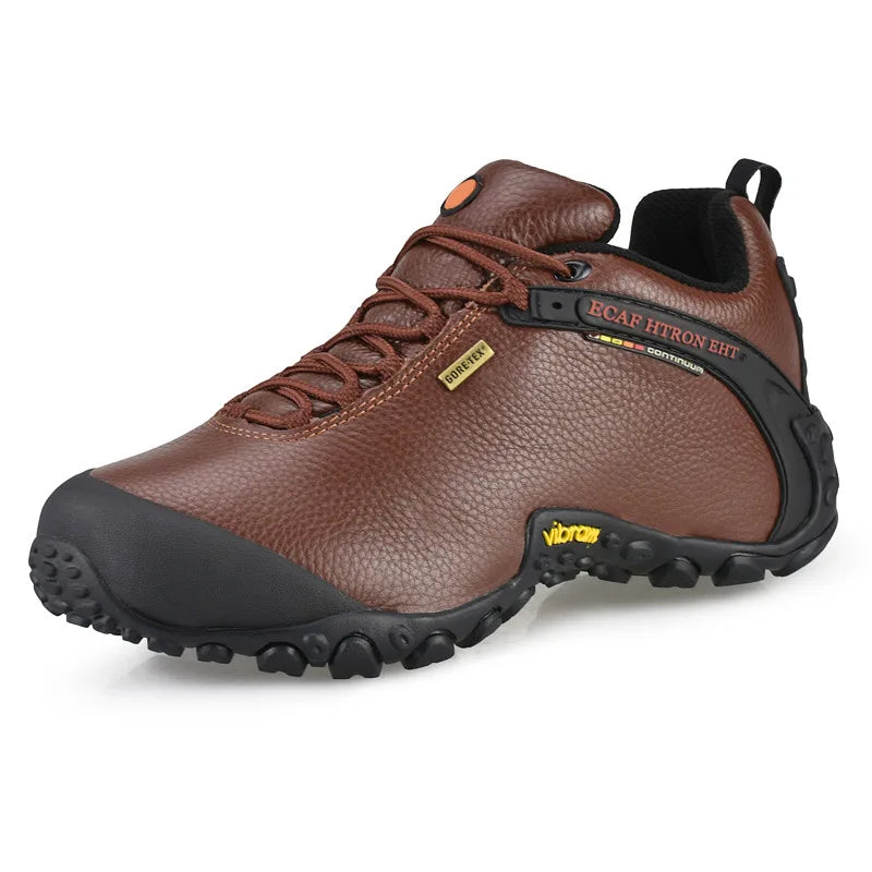 Genuine Leather Autumn Winter Men Outdoor Sneakers Casual Shoes Men's Walking Boots Climbing Shoes Flats Safety Work Shoes