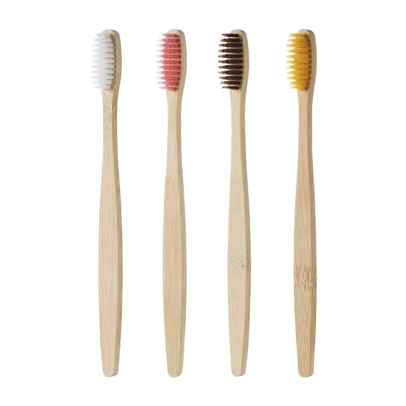 10PCS Colorful Natural Bamboo Toothbrush Set Soft Bristle Charcoal Teeth Whitening Bamboo Toothbrushes Soft Dental Oral Care