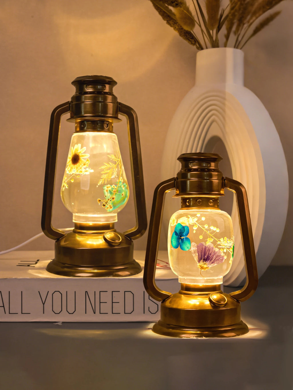 DIY Retro Kerosene Lamp Resin Silicone Mold Kit Creative Handmade Night Lights Camping Oil Lamps Decorative Home Decor Crafts