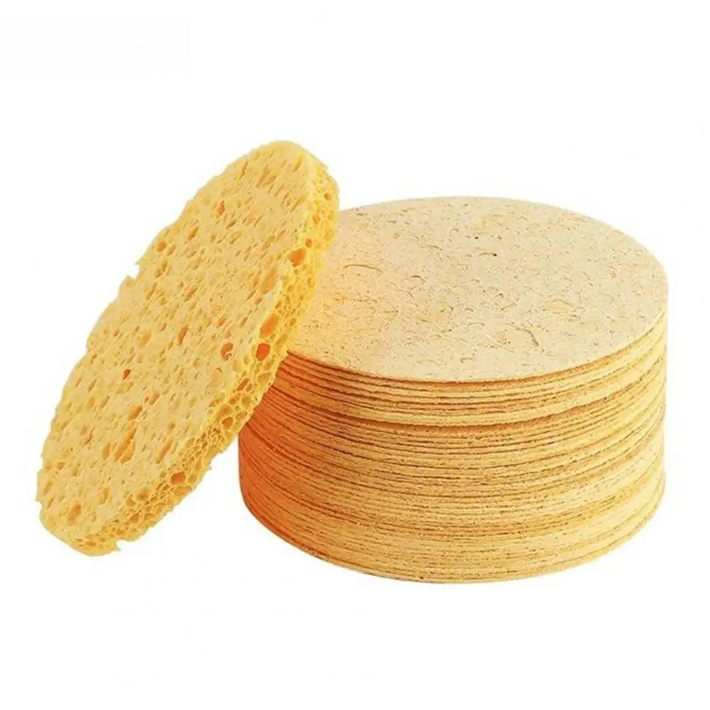 10/20/30/50Pcs Face Sponge Round Absorbent Compressed Natural Makeup Removal Exfoliating SPA Face Cleansing Cellulose Sponge Kit