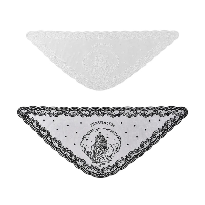 Classical Catholic Shawl Triangular Scarf Headband with Delicate Stitching for Prayer Gatherings and Fashion Accessories