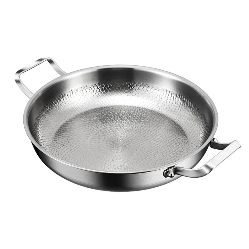 German High-end Titanium Pan Uncoated Steak Frying Pan Titanium Non-stick Pan Universal Induction Cooker