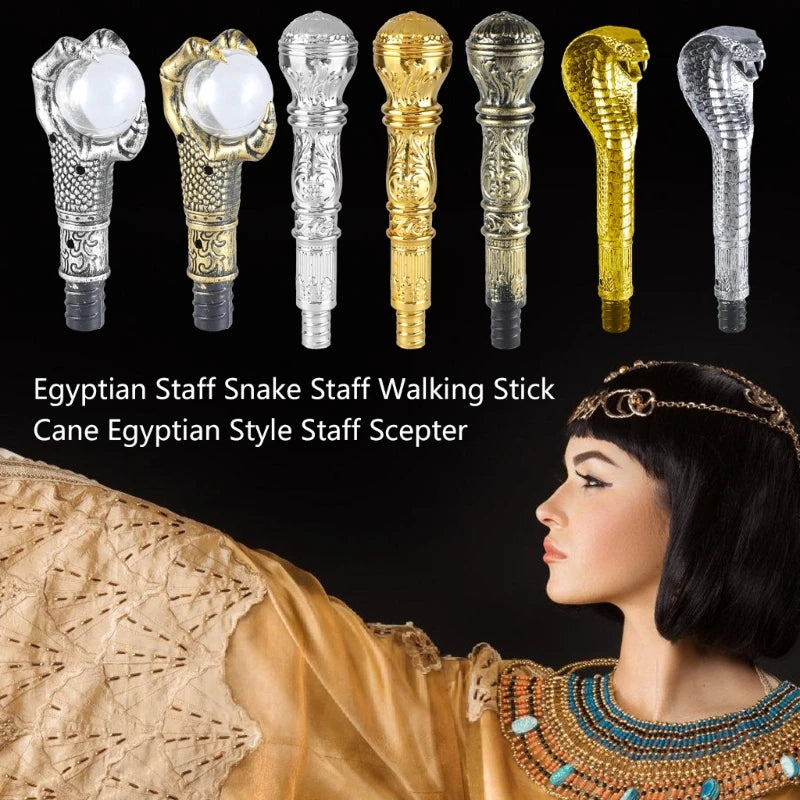 Egyptian Cobras Staff Snake Staff Walking Cane Pimp Cane Egyptian Staff Scepter Pretend Play Costume Props
