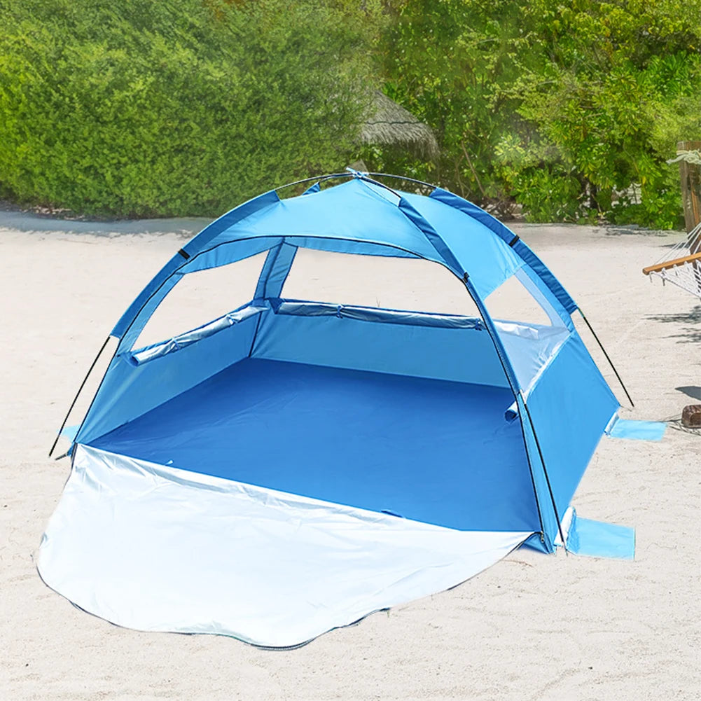 Outdoor Camping Tent 2-3 Person Easy Setup Sun Shelter UPF 50+ Beach Picnic Sunshade Canopy Camping Tent Travel Mosquito Nets