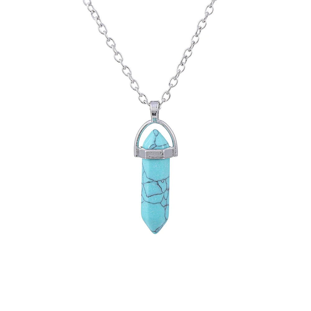 1Pc Irregular Rainbow Stone Natural Crystal Chakra Rock Necklace Golden Plated Quartz Pendant Nice Gift For Lover Friends