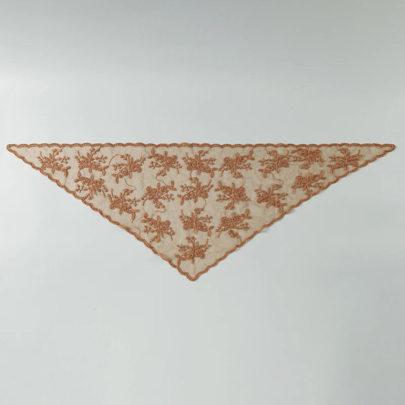 Fashion Ins Lace Hair Scarf Women Retro Triangle Hair Bands Vintage Triangular Headscarf Girls Elegant Headwear Hair Accessories