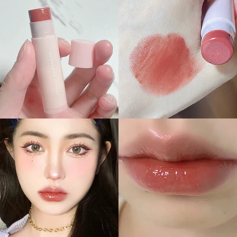 Cute Fruit Lip Balm Peach Tea Color Lip Gloss Natural Lasting Moisturizing Lighten Lip Lines Color Changing Jelly Plump Lip Care