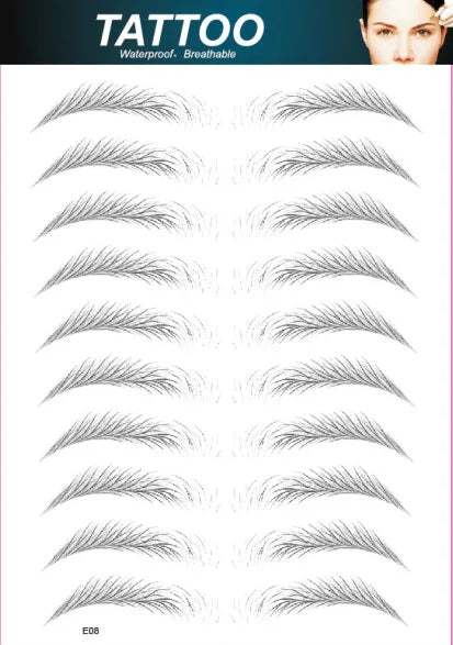 Women 4D Hair Like Eyebrow Makeup Waterproof Eyebrow Tattoo Sticker Long Lasting Natural Fake Eyebrow Stickers Cosmetics For Men