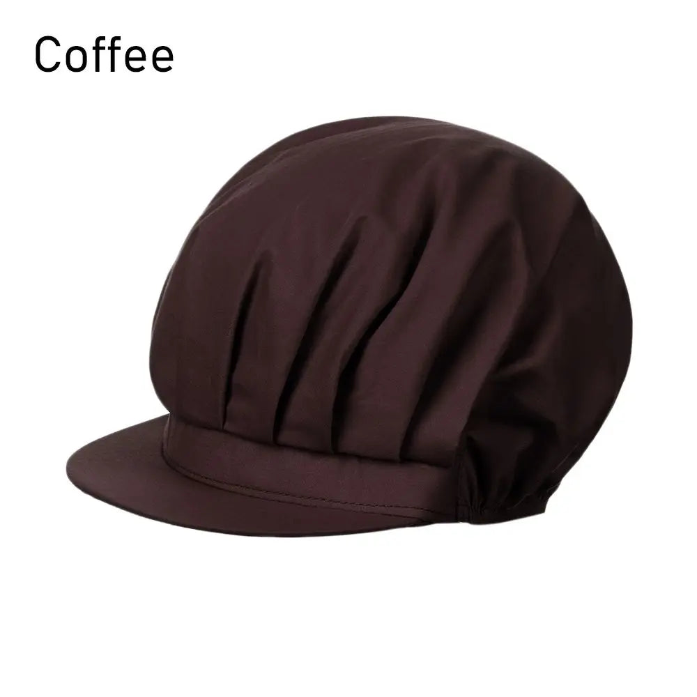 Chef Hat Kitchen Cooking Chef Cap Food Service Hair Nets Chic Work Accessories Women Bandage Adjustable Cap Solid