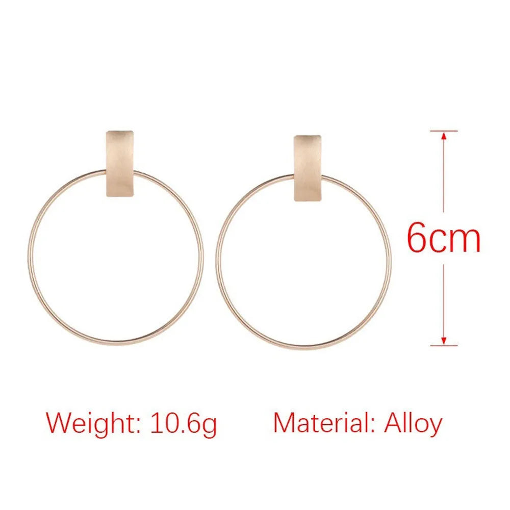 Piercing Jewelry Women Silver Big For Elegant Minimalist St Circle Color Geometric Earrings Round Homemade Earrings For Women