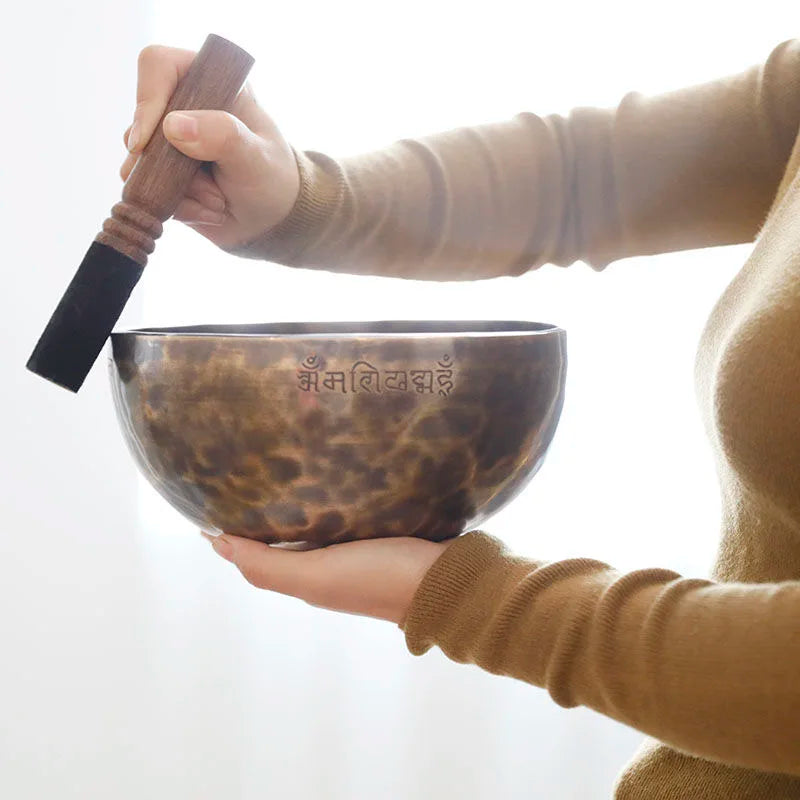 Buddhist Full Moon Pot, Nepal Handmade Bronze, Physiotherapy Sound Therapy Pot, Yoga Meditation Bronze Chime, Home Decoration