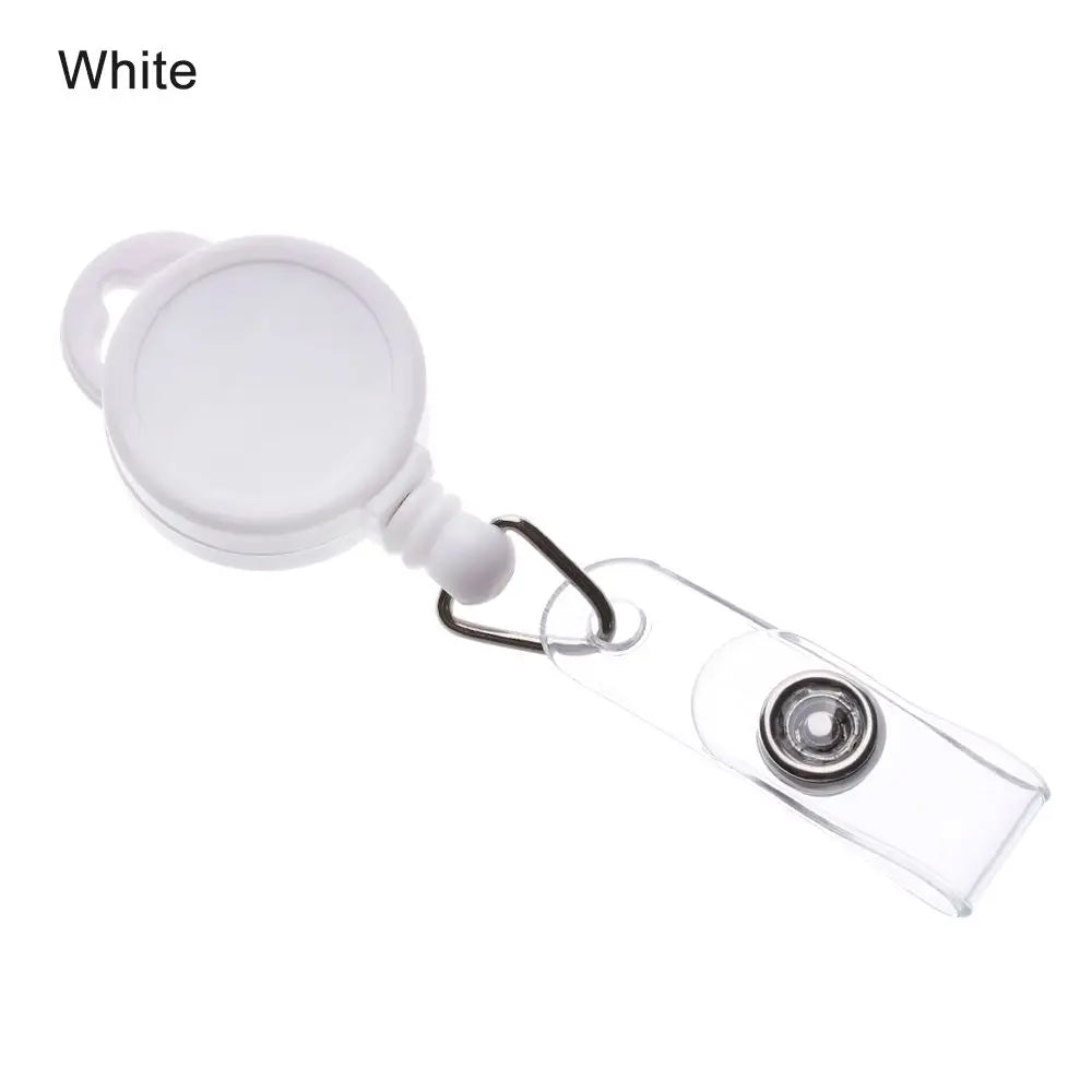 Retractable Key Ring ID Name Card Anti-Lost Clip Durable Lanyards Clip Staff Card Badge Holder Accessories Office Supplies