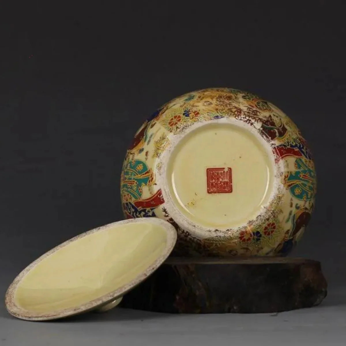 Handmade Porcelain Painted with Japanese Dowager Storage Pot Jingdezhen Home Decoration Exquisite Chinese Old Collectible