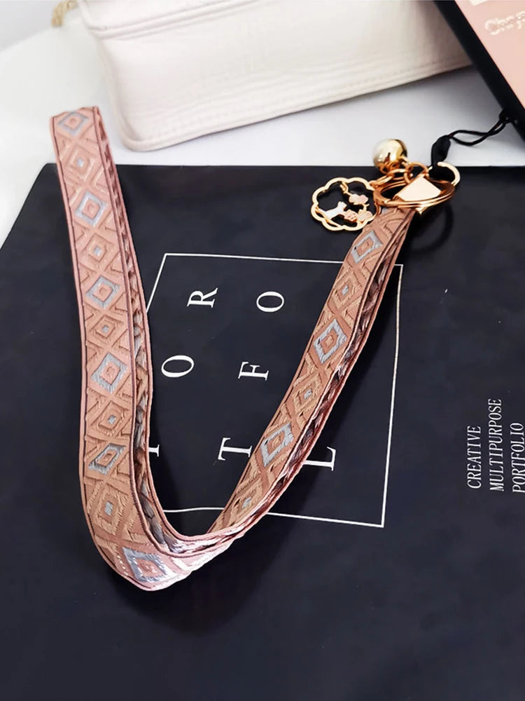 Cell Phone Lanyard Retro Neck Lanyard Strap Mobile Phone Anti-lost Rope Detachable Pendant Compatible Key Chain Work Card U Disk