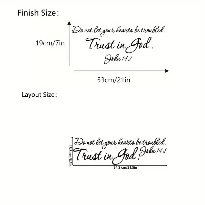 1pc Vinyl Home Decals, The World Truth Bible Quote Is God, Removable Wall Stickers, Christian Family Bless Pray Words Mural