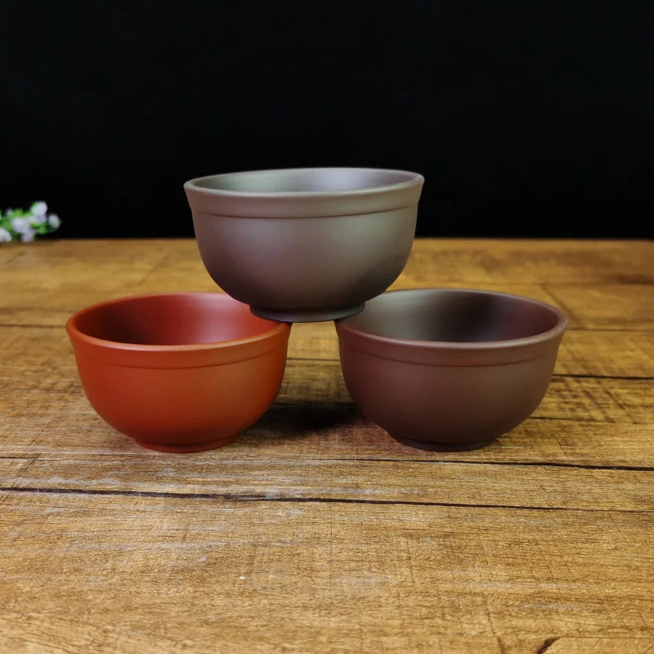 80ml Authentic Yixing Purple Clay Teacup Handmade Meditation Cup Travel Tea Bowl Pu'er Master Tea Cup Chinese Tea Set