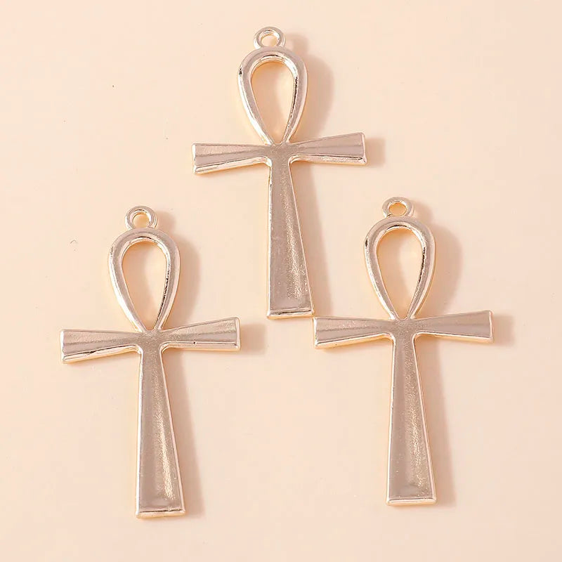 10pcs Steampunk  Crosses Charms for Jewelry Making Black Color Rose Cross Charms Pendant Necklace Keychain Diy Jewelry Findings