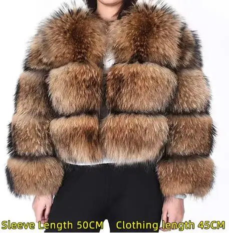 2024 new natural fur premium luxury winter real fur coat