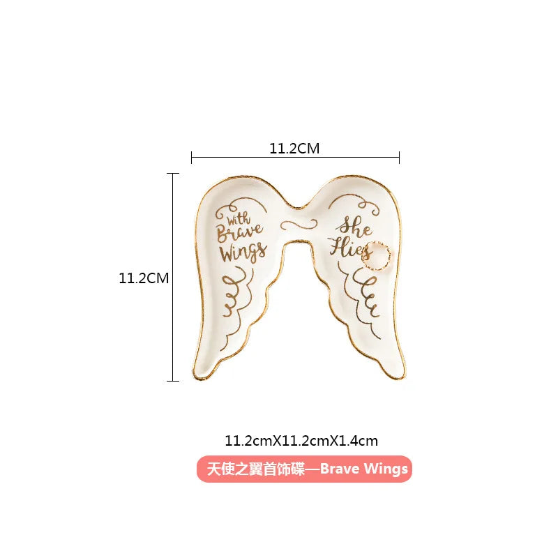 Small Decorative Ceramic Dish Plate Earrings Trays Jewelry Necklace Storage Trinket Dish Wall Plate Vanity Tray Wedding Gift